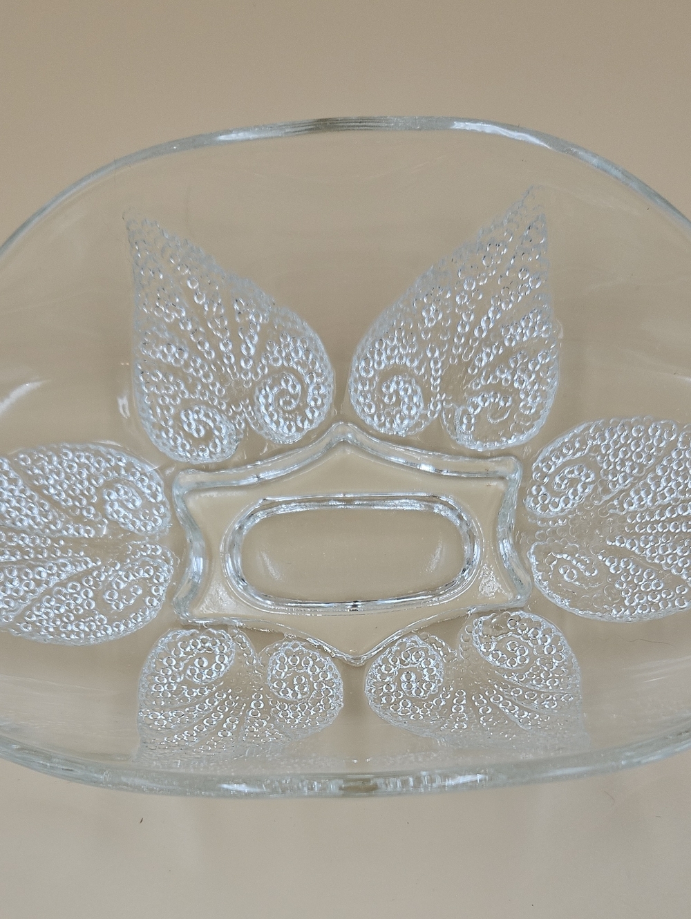 Vintage Beaded Leaf Dish